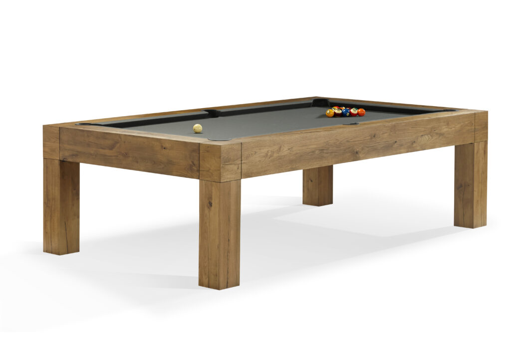 Minimalist Brunswick pool table for home game room needs.