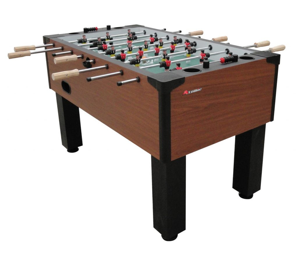 Classic foosball table for home game room design.