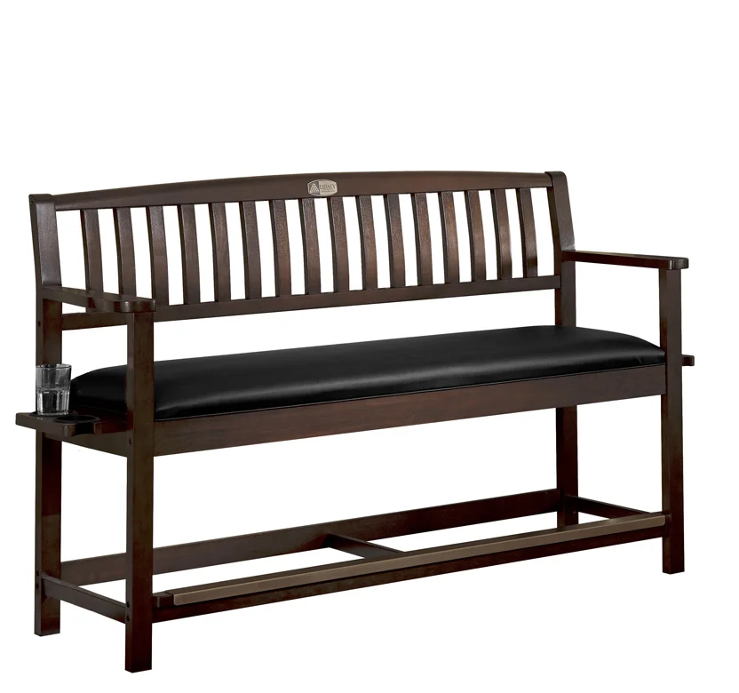 Traditional Legacy Classic Backed Storage Bench for home game room seating needs.
