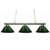 3-Shade Billiard Light | Ribbed Acrylic Shades