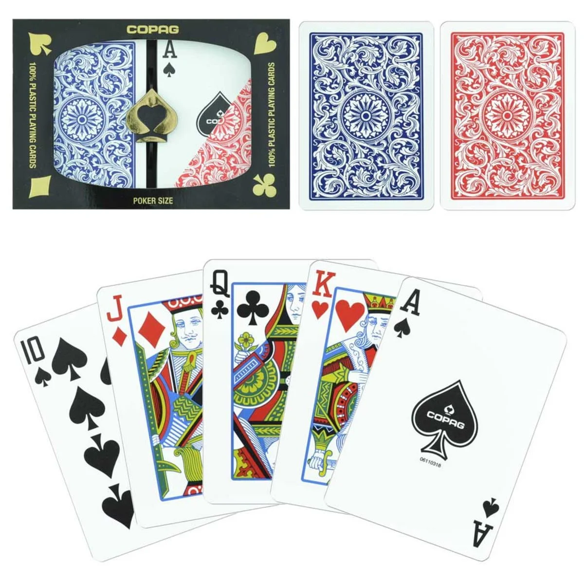 Copag 100% Plastic Playing Cards | Regular Index - Image 1