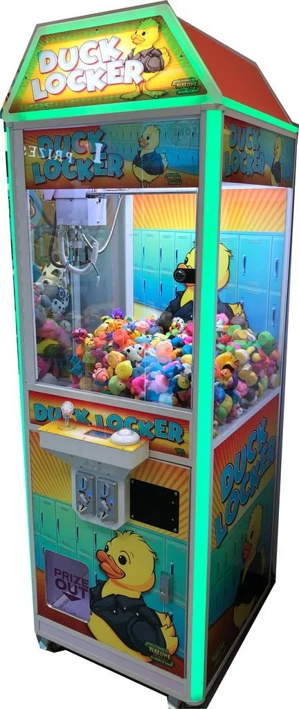 Brand new Duck Locker Crane for game room ideas or coin-operated arcade machine needs.