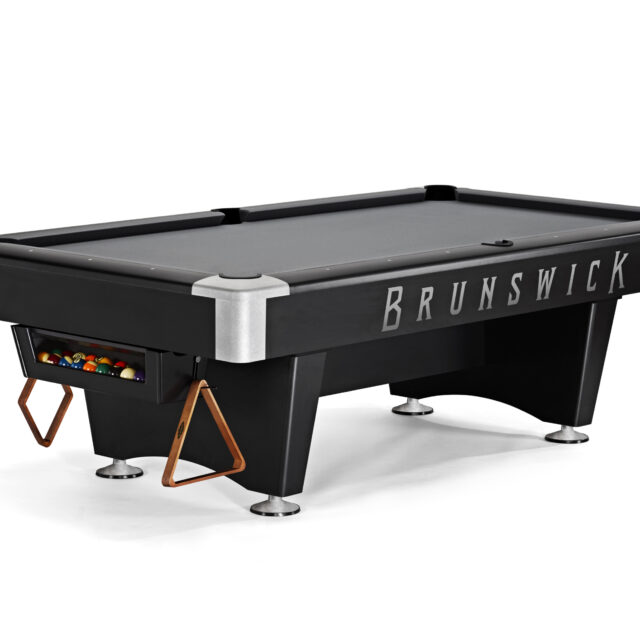 Modern and contemporary Brunswick billiard tables.