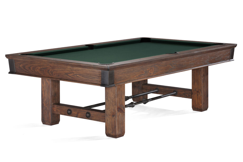 Rustic Brunswick pool table. perfect for home gaming needs.