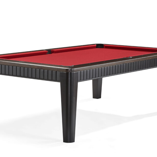 Sleek pool table from Brunswick that double as a dining table.