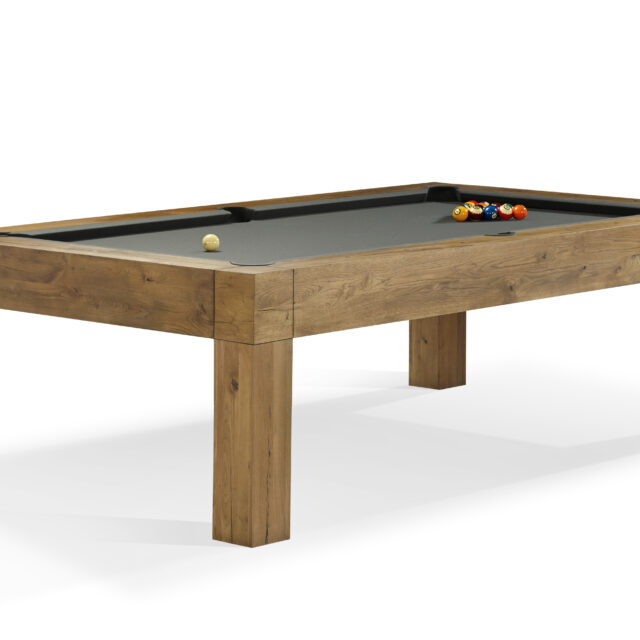 Minimalist Brunswick pool table for home game room needs.