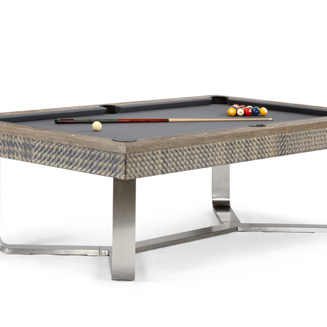 Indoor and outdoor pool table for home arcade rooms.