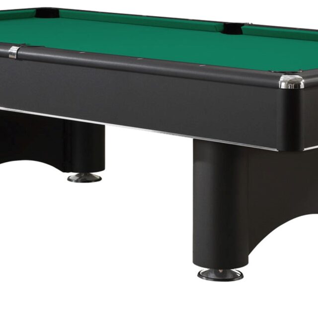 Sleek pool table for home arcade room.
