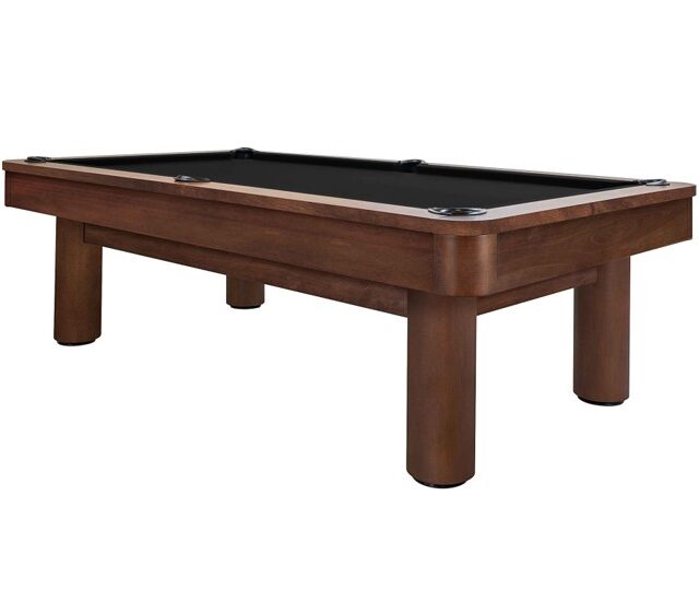 Modern pool table for home arcade and game room design.